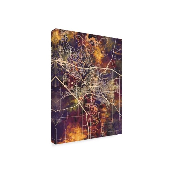 Michael Tompsett 'Iowa City Map Ii' Canvas Art,35x47